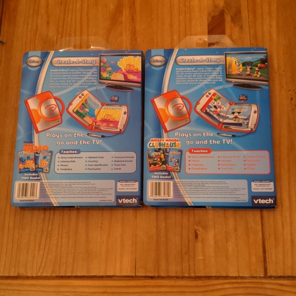 New in Box 2Set  VTech Disney Create-A-Story Packs, "Finding Nemo/ MM Clubhouse" - Picture 2 of 5